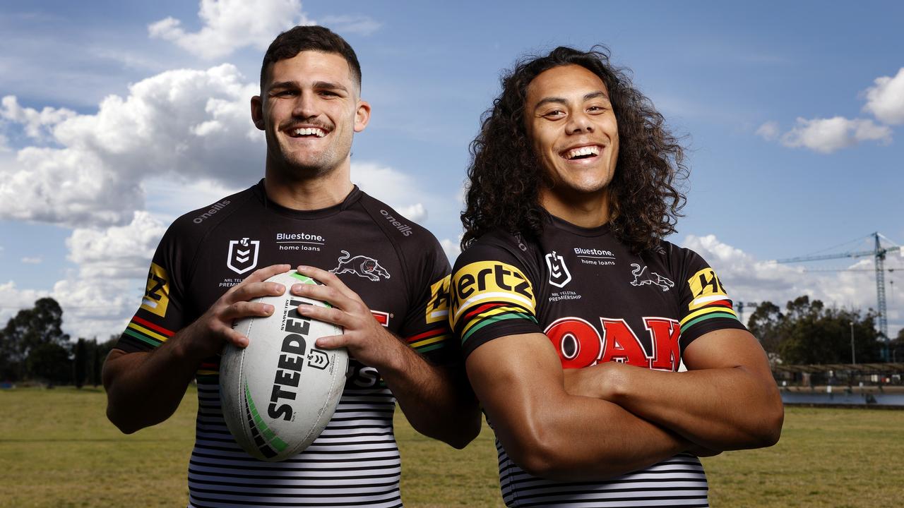 Penrith’s Nathan Cleary and Jarome Luai could be the NRL’s best halves pairing. Picture: Jonathan Ng