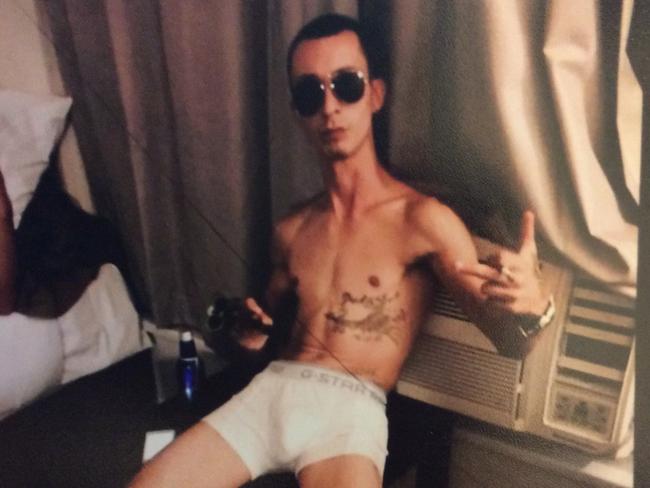 A court evidence picture shows Albert Rapovski posing with a loaded shotgun shortly before he shot one of his best mates dead. Picture: AAP/Victorian Courts