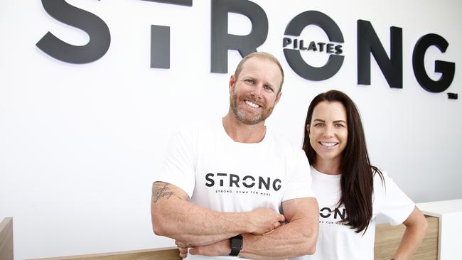 Mel and Dave Willmot are opening a new Strong Pilates studio in Hope Island. Picture: Tertius Pickard.