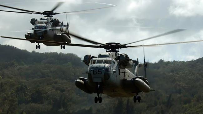 Teams in Sikorsky CH-53 helicopters spied on Islamic State jihadis.