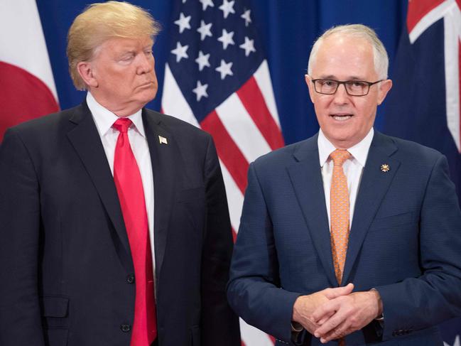 Donald Trump and Malcolm Turnbull had a fractious relationship. Picture: AFP