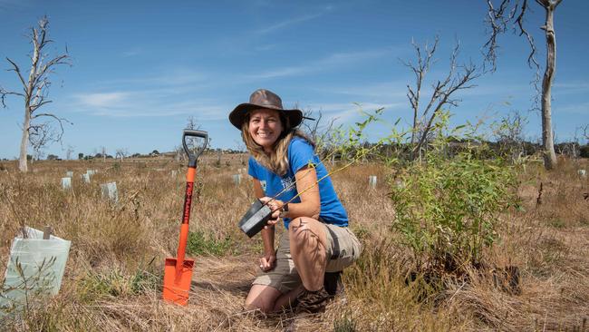 Janine Duffy founded the Koala Clancy Foundation, which has planted thousands of trees at the Little River property pictured. Picture: Brad Fleet