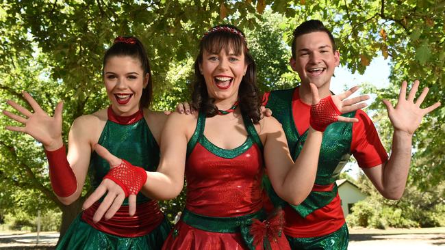 Bethany Fisher (centre) will perform at Maroondah Carols tonight. Picture: David Smith