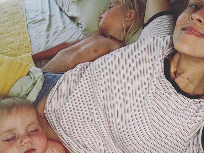 Teresa Palmer hangs with her boys... 