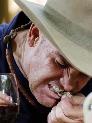 Warne finds the oysters a bit chewy. Picture: Nigel Wright/Ten