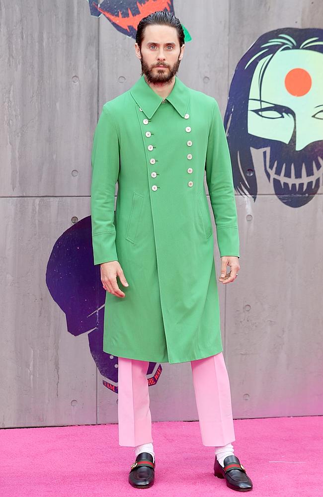 Jared Leto attends the European Premiere of “Suicide Squad” at the Odeon Leicester Square on August 3, 2016 in London, England. Picture: Getty