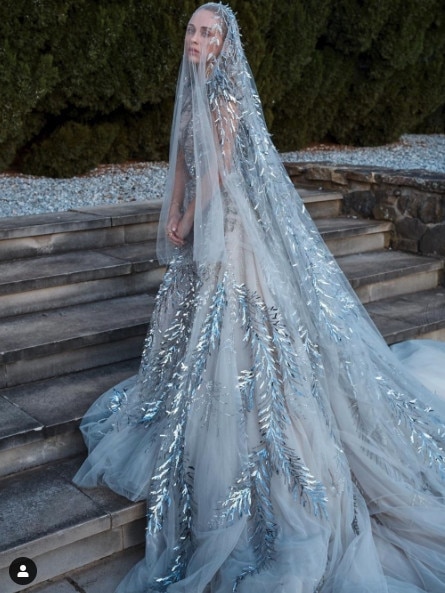 … and Levi in a wedding dress for a photo shoot. Pictures: Instagram