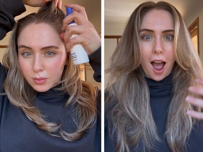 I can't believe how clean the K18 Airwash dry shampoo makes my hair look and feel. Picture: Marina Tatas