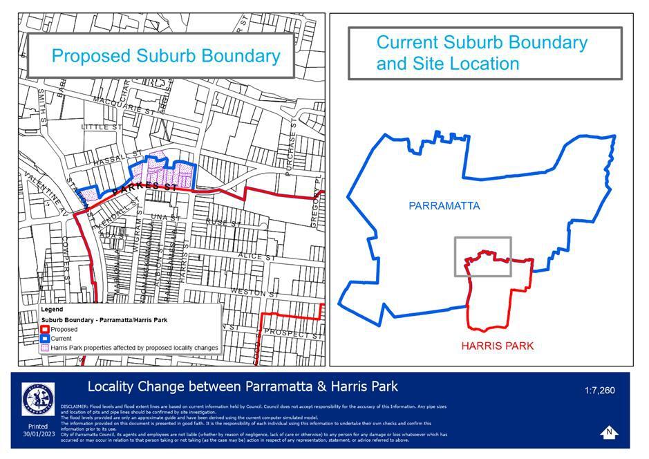 The proposed boundary adjustment. Picture: City of Parramatta