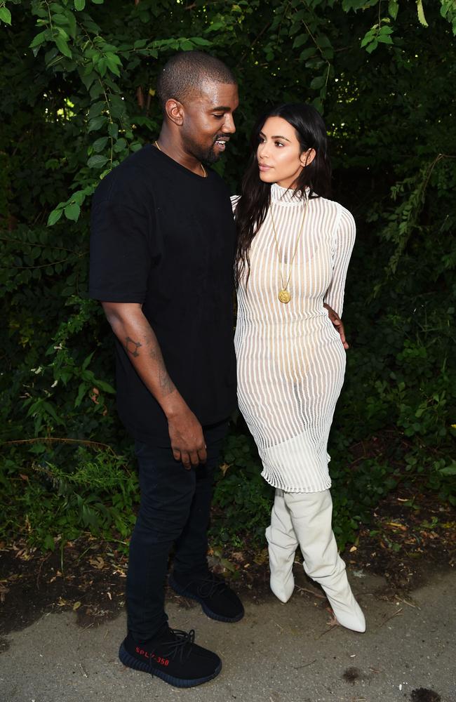 Kim Kardashian at war with ex Kanye over their children. Picture: Getty Images for Yeezy Season 4