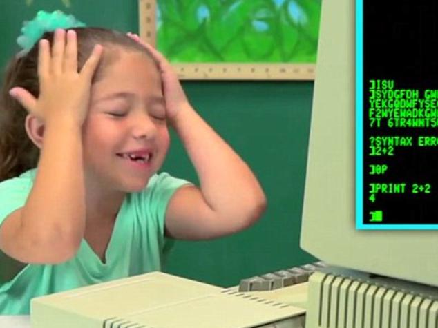 Kids confused by 1970s computer