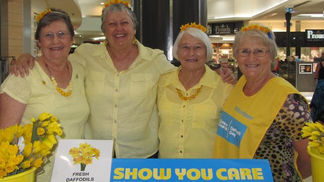 Cancer Council Queensland Mackay Daffodil Day volunteers (left to right) Judith Miller, Jenny Selle, Heather Caldicott, and Lyn Jackson. Picture: Contributed.