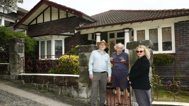 Randwick Greens councillors Murray Matson and Lindsay Shurey, who both voted in favour of the heritage protection, with resident Tony Sheedy. Picture: John Appleyard