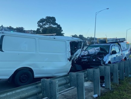 Crash on Pakenham Rd in Pakenham on February 9. Supplied pic