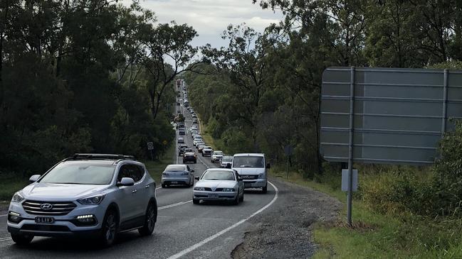 Yawalpah Road at Pimpama during morning peak hour just off the M1.