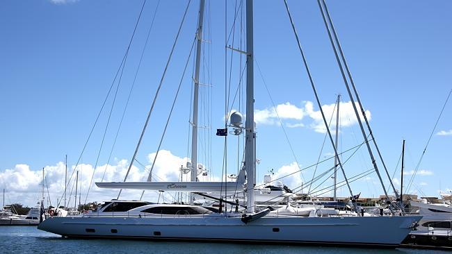 Encore superyacht at Marina Mirage. Pic by David Clark