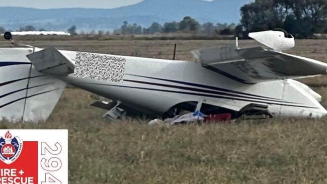 Light aircraft crash near Forbes. Photo: Fire and Rescue NSW.