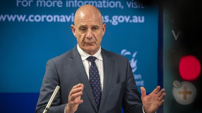 Premier Peter Gutwein speaks at the daily COVID-19 update on Wednesday 15th April 2020. Picture: LUKE BOWDEN