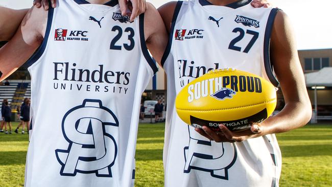 South Adelaide U13/U14Ã¢â¬â¢s Oliver Inthavong, Cody hinze, Otis althorp and Zemes holmes for SANFL Development Leagues live stream promo. Picture Matt Turner.