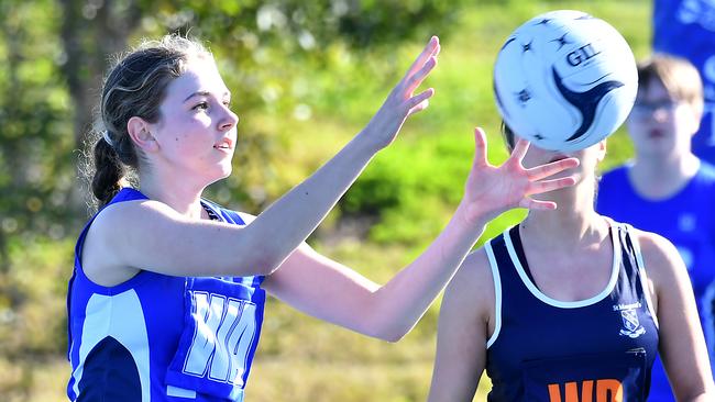 QGSSSA netball with Clayfield College, St Margaret's Anglican Girls' School and Brisbane Girls Grammar School. Saturday July 16, 2022. Picture, John Gass