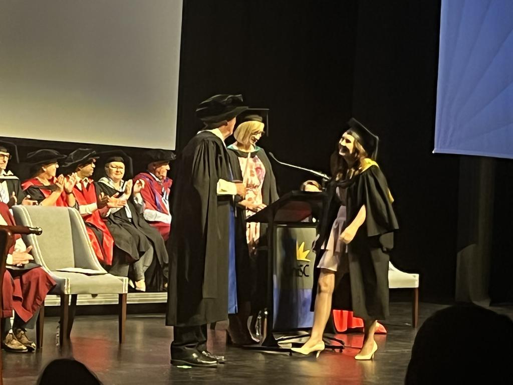 The University of the Sunshine Coast graduation ceremony at Maryborough's Brogla Theatre.