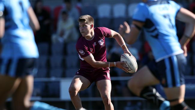 QLD's Josh Lynn during the under 18 ASSRL schoolboy rugby league championship grand final between QLD v NSW CHS from Moreton Daily Stadium, Redcliffe. Picture: Zak Simmonds