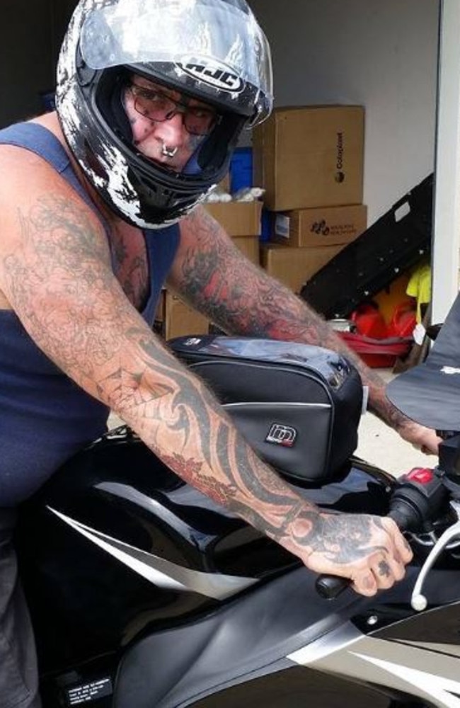 David-John Phillips died while riding his motorcycle in a traffic crash at Tamborine Mountain on Saturday, January 14, 2023. Picture: Facebook/Sandra N David Phillips.