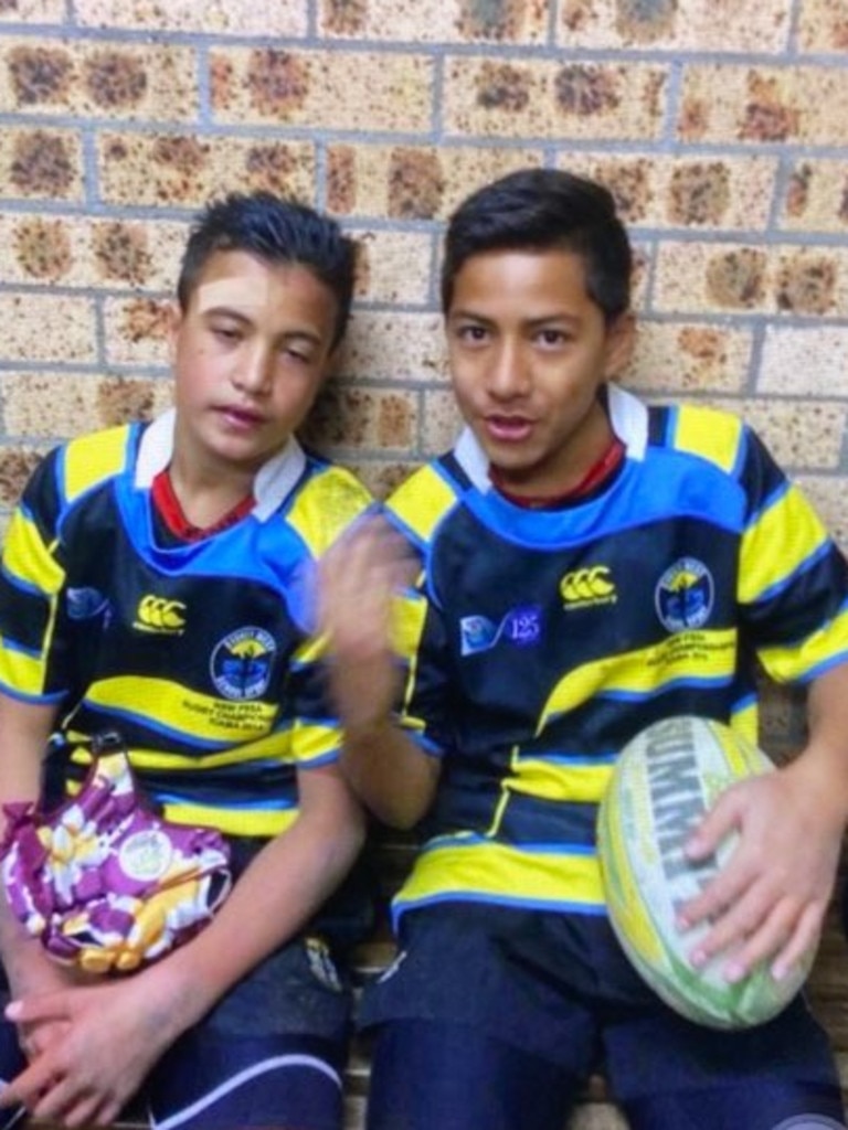 Joseph-Aukuso Suaalii alongside Will Penisini as youngsters. Picture: Supplied