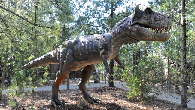 A life-size dinosaur at Creswick, Victoria. Picture: Supplied/ Dinosaur World.