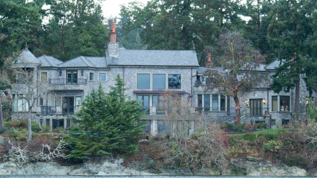 Harry and Meghan’s temporary home in Canada was a $20 million Vancouver Island mansion. Picture: AFP.