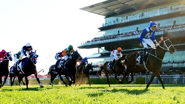 Winx gave Chris Waller his third straight win in the Epsom. Picture: Mark Evans