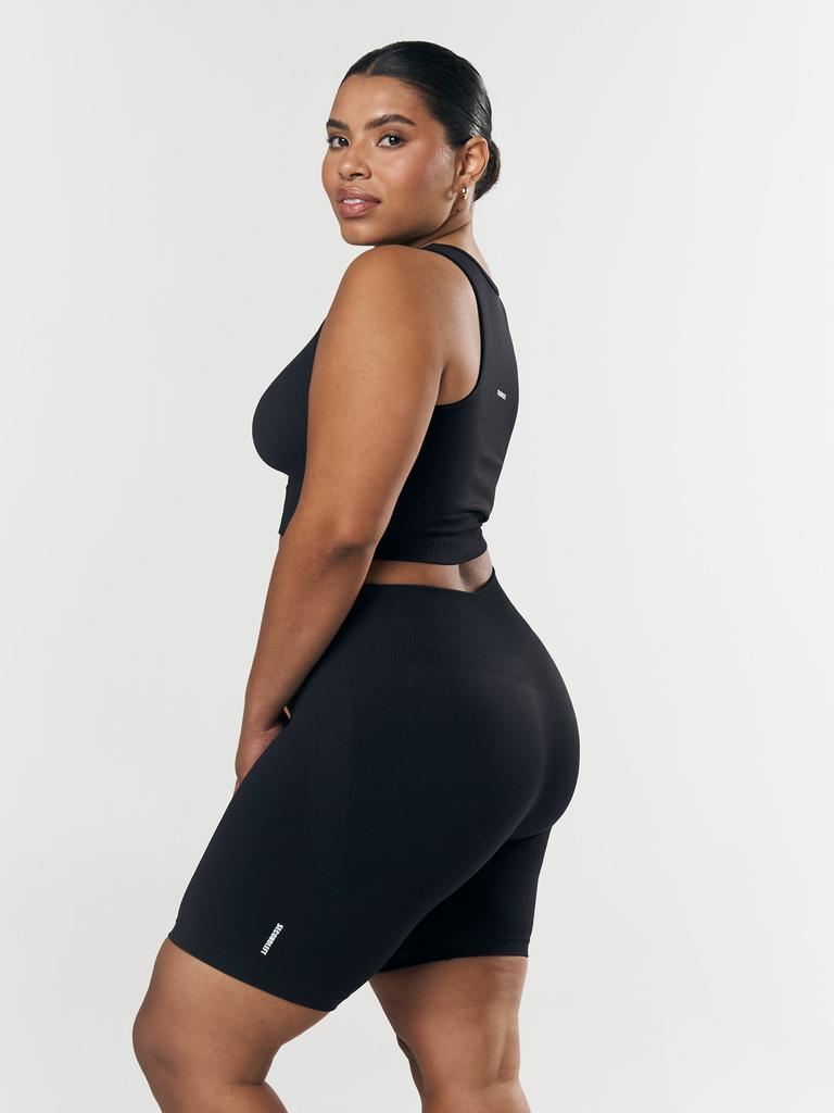 Plus Size Seamless Natural Bike Short