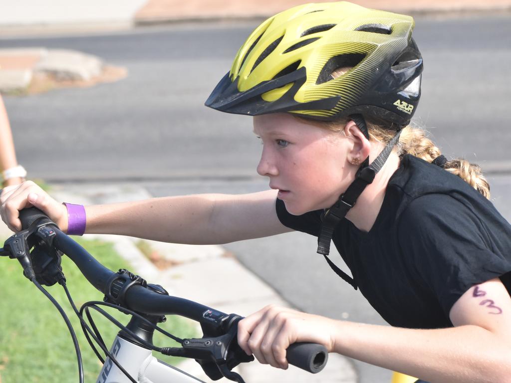 Juniors in action at The Capricornian Rocky Triathlon on March 17, 2024.