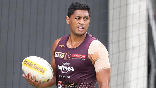 Anthony Milford. The Brisbane Broncos training at Red Hill. Pic Peter Wallis