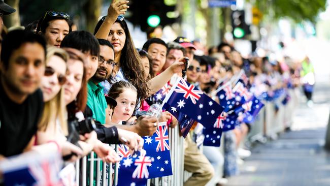 A crowd lined the streets. Picture: Nicole Cleary