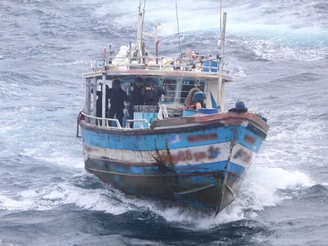 A boat of asylum seekers was in Australian waters and they have been taken to Christmas Island.