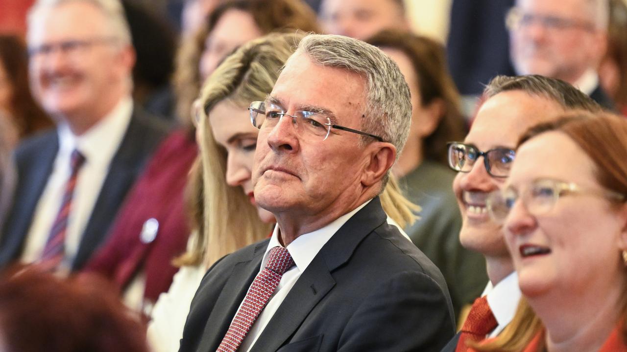 Mark Dreyfus attends the Australian Labor Party Caucus at Parliament House in Canberra. Picture: NewsWire / Martin Ollman