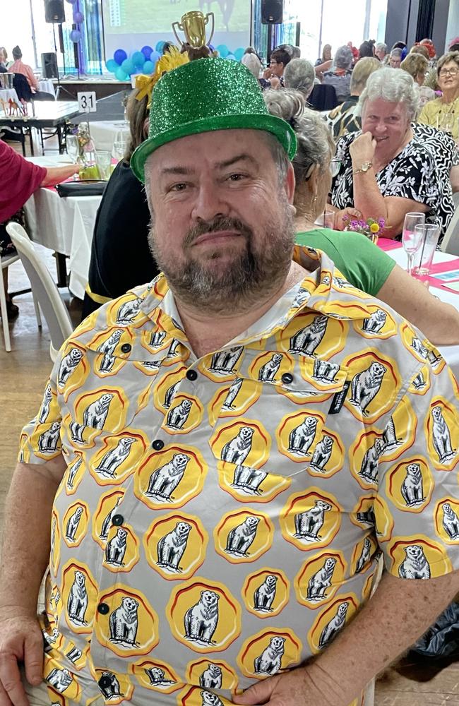 Benny Muldoon had the winning outfit at The Heights, wearing a Bundaberg shirt and a Melbourne Cup hat on the big race day.