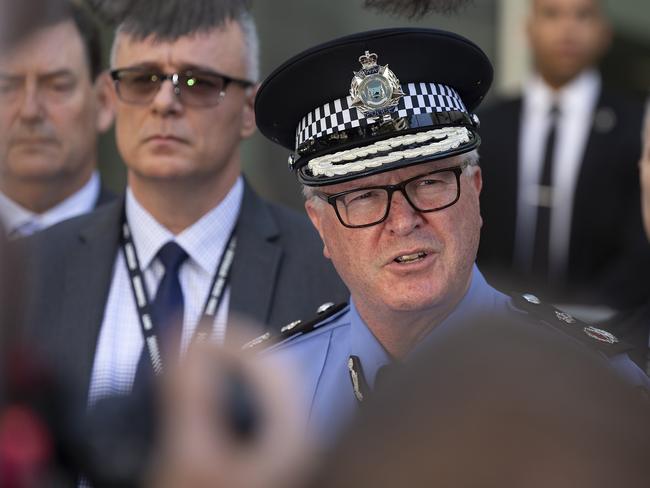 Police Commisioner Chris Dawson speaks to the media in Perth. Picture: Getty