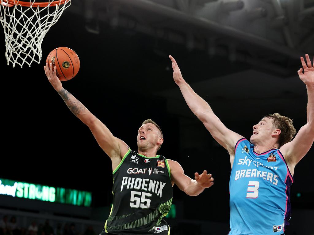 Mitch Creek glides to the basket on his way to 19 points. Picture: Michael Klein