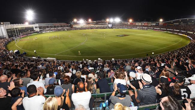 There were no empty seats at Ikon Park for the fist AFLW game. Picture: Rob Leeson