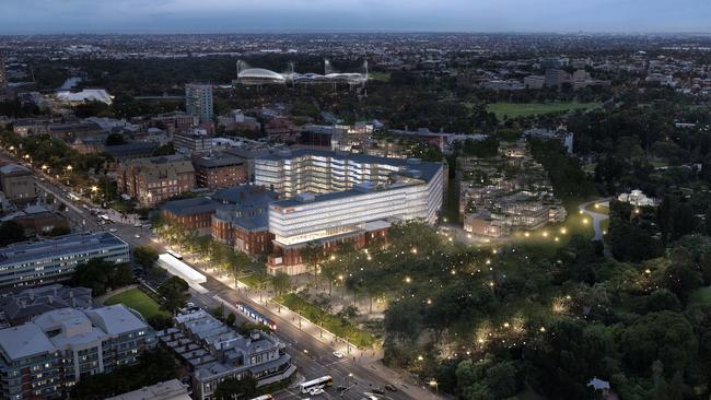 An artist Impression of the old Royal Adelaide Hospital site redevelopment.