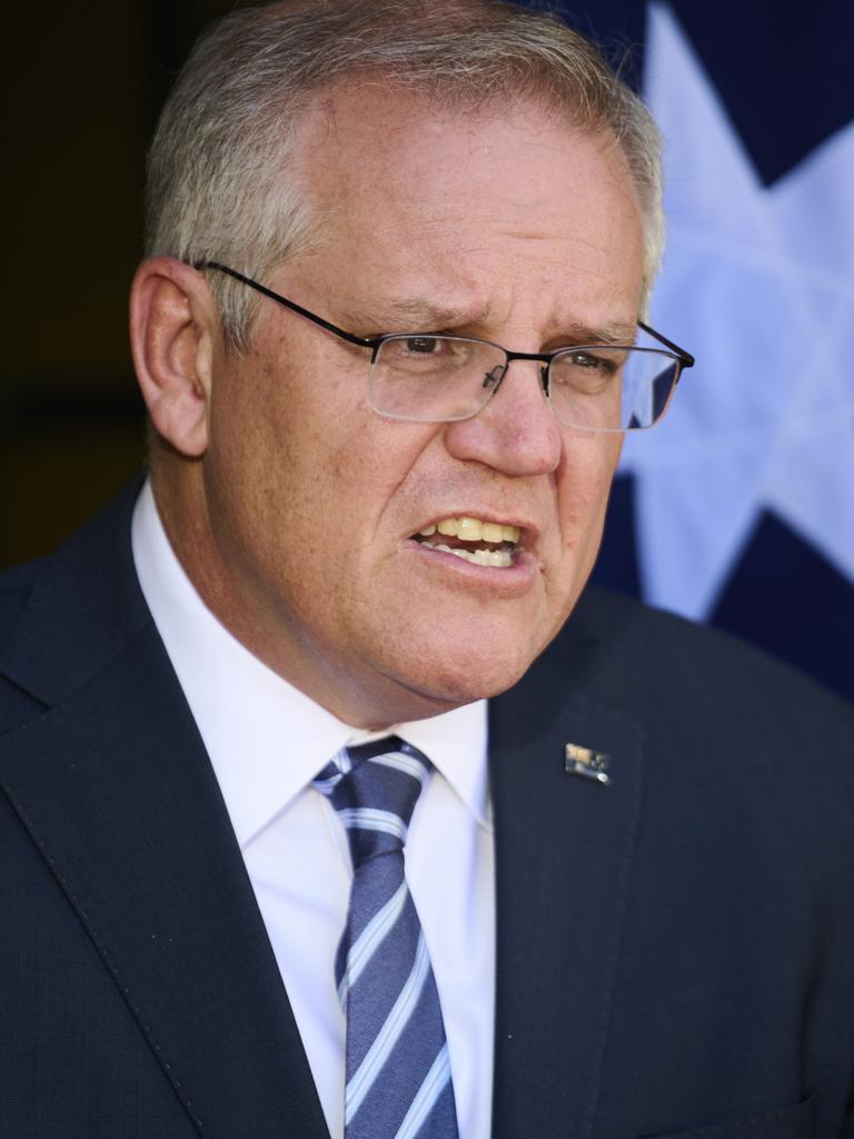 Prime Minister Scott Morrison said he wouldn’t respond to “shakedown politics”. Picture: Rohan Thomson/Getty Images