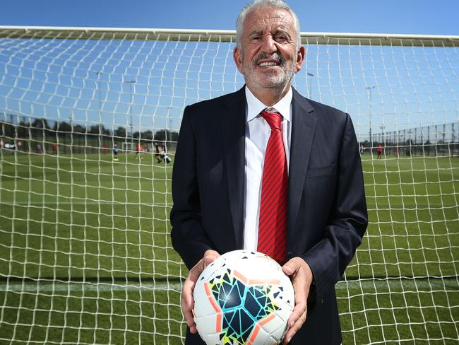 24/10/2019. Paul Lederer, chairman of Western Sydney Wanderers,  pictured at the WSW new training academy, Western Sydney Wanders Centre of Excellence in Rooty Hill in Sydney's Western suburbs ahead of the derby against Sydney FC at the weekend. Britta Campion / The Australian