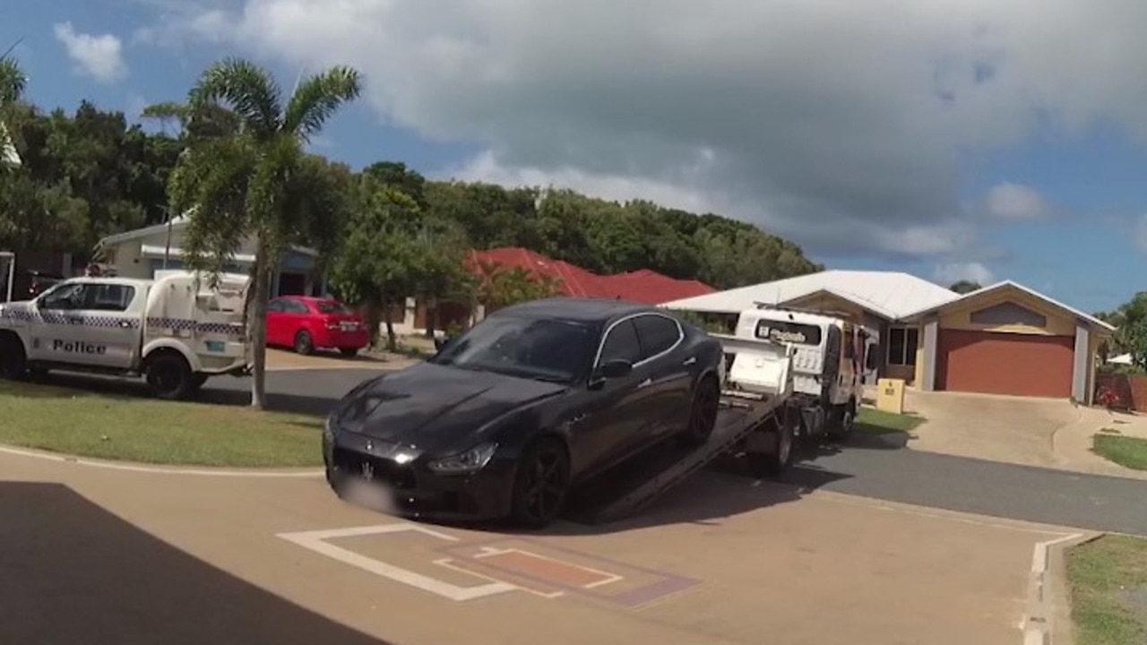 Police seized a Maserati as part of a major drug bust in Mackay.