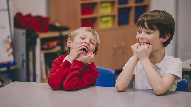 Two little boys laughing, is it the best therapy Danielle Woods asks.