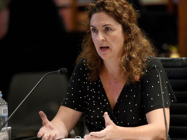 SYDNEY, AUSTRALIA - NCA NewsWire Photos OCTOBER, 23, 2020: Sarah Cruickshank, the former Chief of Staff for NSW Premier Gladys Berejiklian, answers questions during the Public Accountability Committee during the Inquiry Into Integrity, Efficacy and Value for Money of the NSW Government Grant Programs at NSW Parliament House in Sydney. Picture: NCA NewsWire/Bianca De Marchi