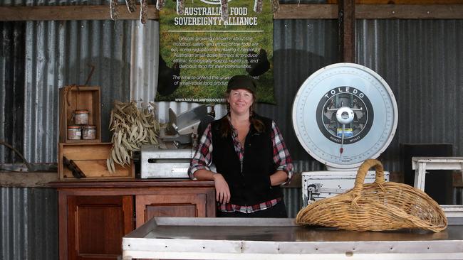 Tammi Jonas and her husband Stuart run Jonai Farm, a community supported agriculture pig farm. Ms Jonas has expressed concern for a shrinking pool of abattoirs catering for smaller scale producers. Picture Yuri Kouzmin