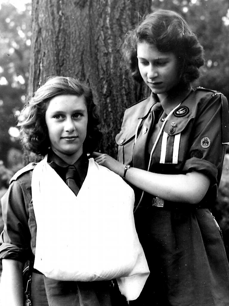 Despite the pressures of royal life, the two princesses did enjoy some typical childhood activities. Margaret joined the Brownies, while her big sister became a Guide. Picture: Getty