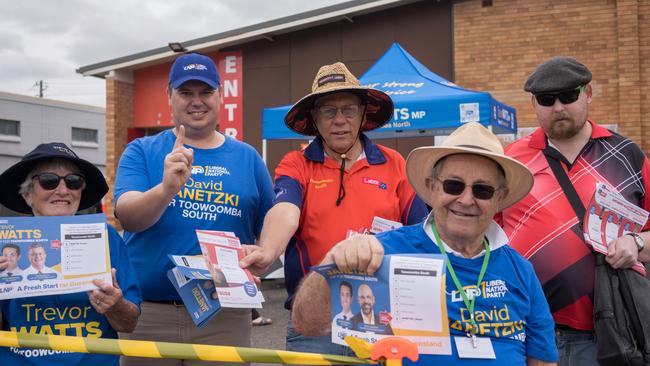 Voters, candidates, and volunteers came out today to vote and man the polling stations in Toowoomba as the first day of pre-poll starts. Monday, 14 October 2024. Picture: Christine Schindler